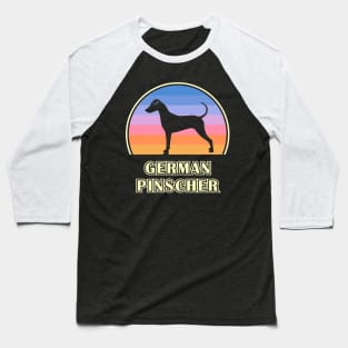 German Pinscher Vintage Sunset Dog Baseball T-Shirt